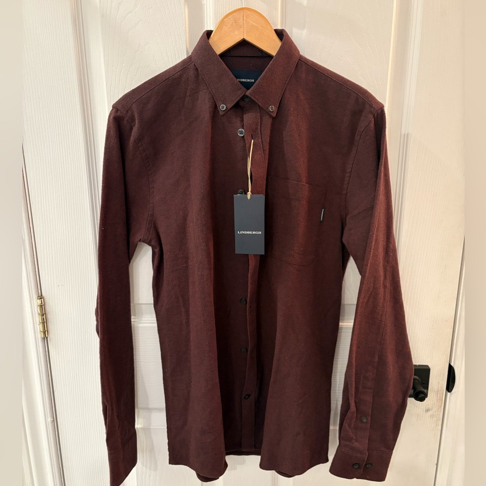 Lindbergh Dress Shirt maroonish brown